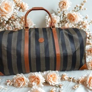 AUTHENTIC FENDI PEQUIN BOSTON 2-WAY TRAVEL BAG